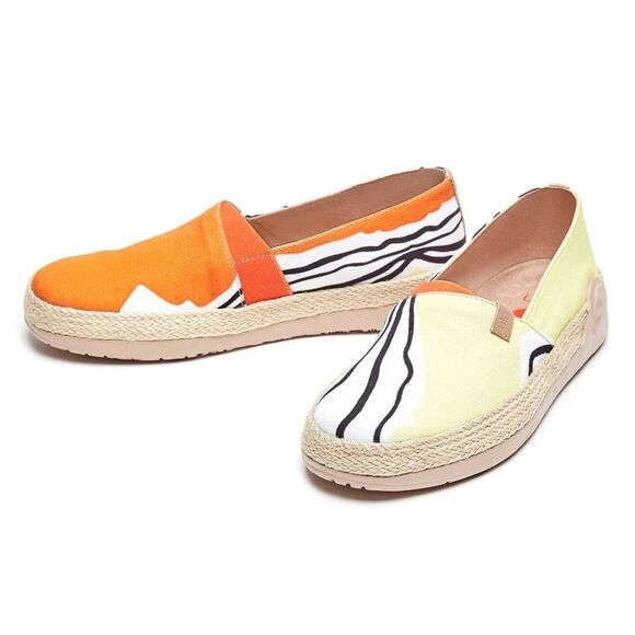 UIN Women's Espadrilles Slip Ons Knitted Walking Casual Shoes(Summer Wave)No Box - Picture 7 of 9